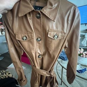 LA coalition leather dress